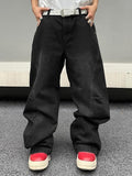 Men’s Wide Leg Relaxed Fit Casual Denim Pants