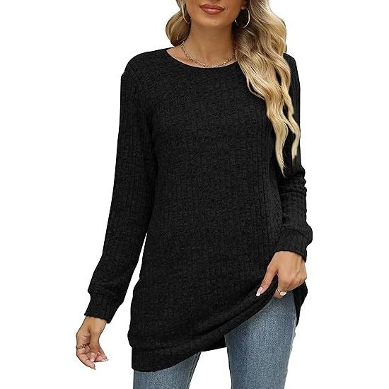 Casual Loose Crew Neck Long-Sleeve Sweatshirts