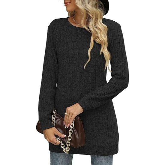 Casual Loose Crew Neck Long-Sleeve Sweatshirts